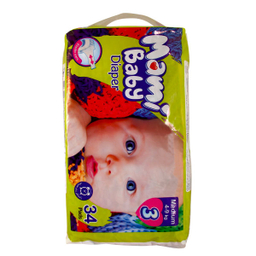 پوشک کودک مامی (Momy) مدل 03 سایز متوسط بسته 34 عددی