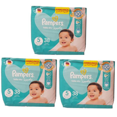 پوشک پمپرز (Pampers) مدل Baby Dry سایز 5 مجموعه 3 عددی