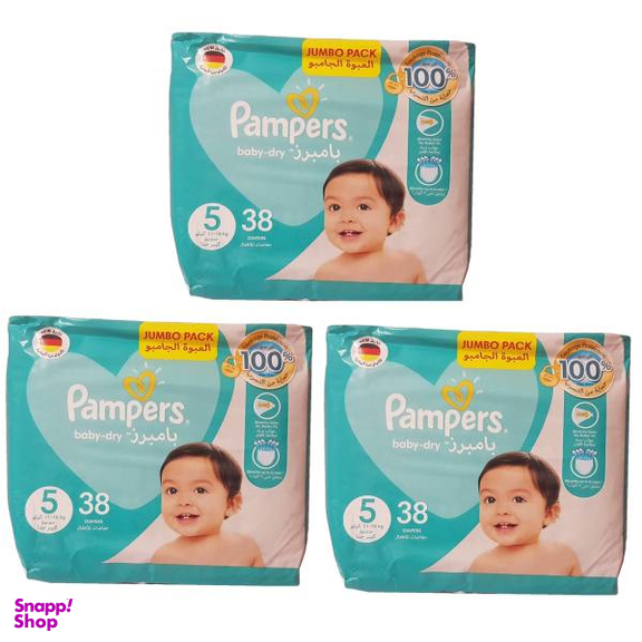 پوشک پمپرز (Pampers) مدل Baby Dry سایز 5 مجموعه 3 عددی