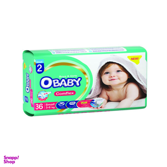 پوشک کودک او بیبی (O-Baby) مدل Comflex سایز 2 بسته 36 عددی