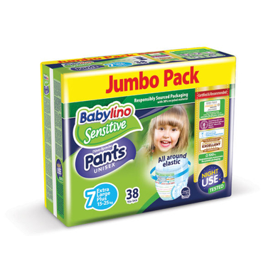 پوشک شورتی بیبی لینو (Babylino) مدل Value Pack سایز 7 بسته 38 عددی