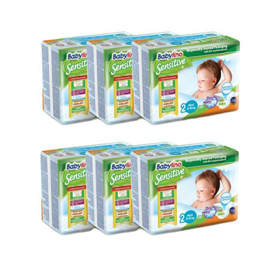 پوشک بیبی لینو (Babylino) مدل Sensitive کد 2 مجموعه 6 عددی بسته 26 عددی
