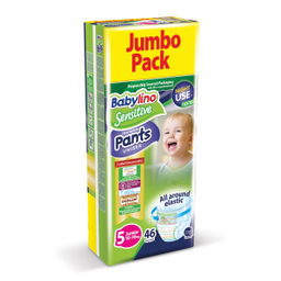 پوشک شورتی بیبی لینو (Babylino) مدل Value Pack سایز 5 بسته 46 عددی