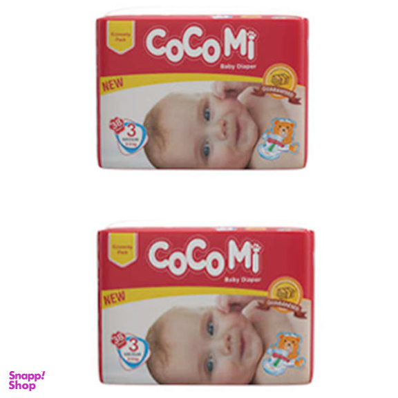 پوشک کوکومی (Cocomi) مدل pack سایز 3 مجموعه 2 عددی بسته 38 عددی