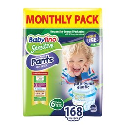 پوشک بیبی لینو (Babylino) کد 6 مجموعه 4 عددی بسته 42 عددی
