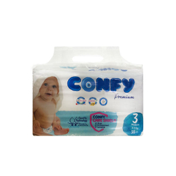 پوشک کودک کانفی (Confy) سایز 3 مدل Premium بسته 38 عددی