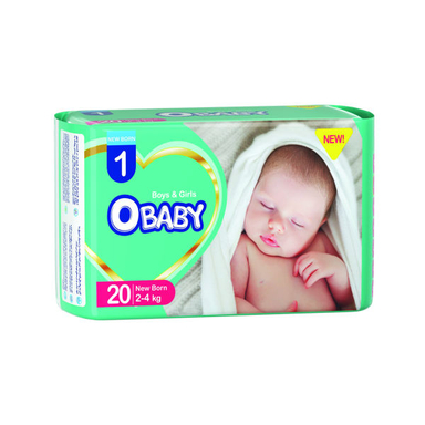 پوشک کودک او بیبی (O-Baby) مدل Comflex سایز 1 بسته 20 عددی