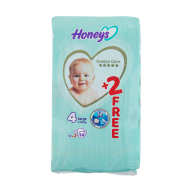 پوشک کودک هانیز (Honeys) سایز 4 بسته 14 عددی