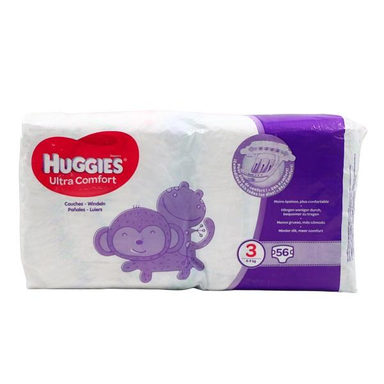 پوشک کودک هاگیز (Huggies) مدل Ultra سایز 3 بسته 56 عددی