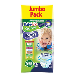 پوشک شورتی بیبی لینو (Babylino) مدل Value Pack سایز 6 بسته 42 عددی