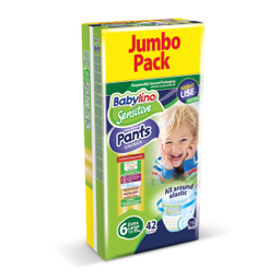 پوشک شورتی بیبی لینو (Babylino) مدل Value Pack سایز 6 بسته 42 عددی