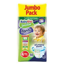پوشک شورتی بیبی لینو (Babylino) مدل Value Pack سایز 4 بسته 50 عددی