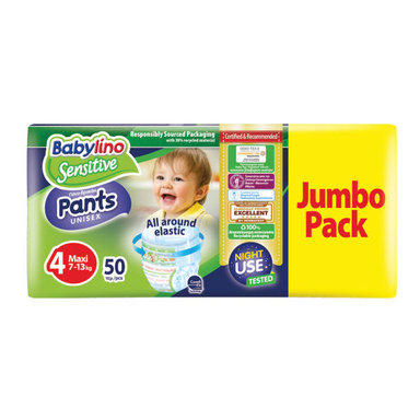 پوشک شورتی بیبی لینو (Babylino) مدل Value Pack سایز 4 بسته 50 عددی