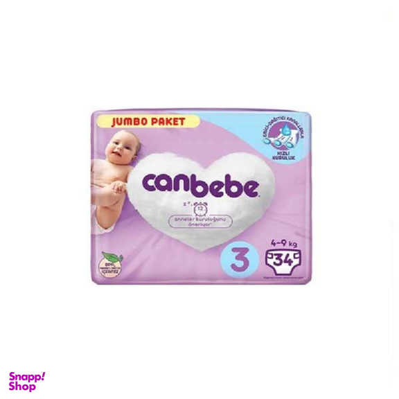 پوشک جان به به (Janbebe) کد 3 بسته 34 عددی