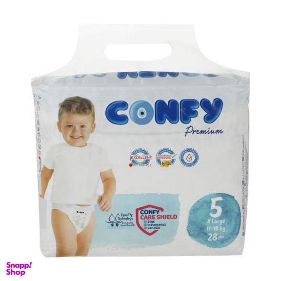 پوشک بچه کانفی (Confy) سایز 5 بسته 28 عددی