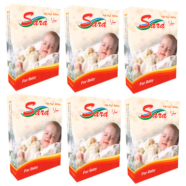 محافظ کهنه کودک سارا (Sara) مدل 17931-6Box بسته 50 عددی
