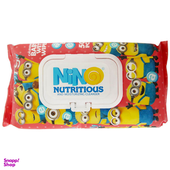 دستمال مرطوب کودک نینو (Nino) مدل Sensitive بسته 70 عددی به همراه دستمال مرطوب کودک نینو بسته 50 عددی