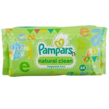 دستمال مرطوب کودک پمپرز (Pampers) مدل Natural Clean