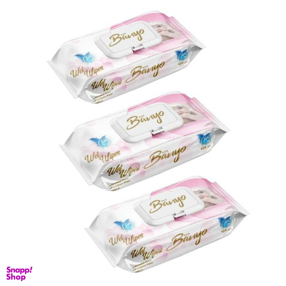 دستمال مرطوب کودک بانیو (Banyo) مدل 120 مجموعه 3 عددی