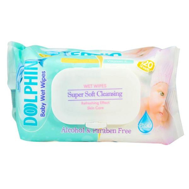 دستمال مرطوب دلفین (Dolphin) مدل B5E بسته 120 عددی