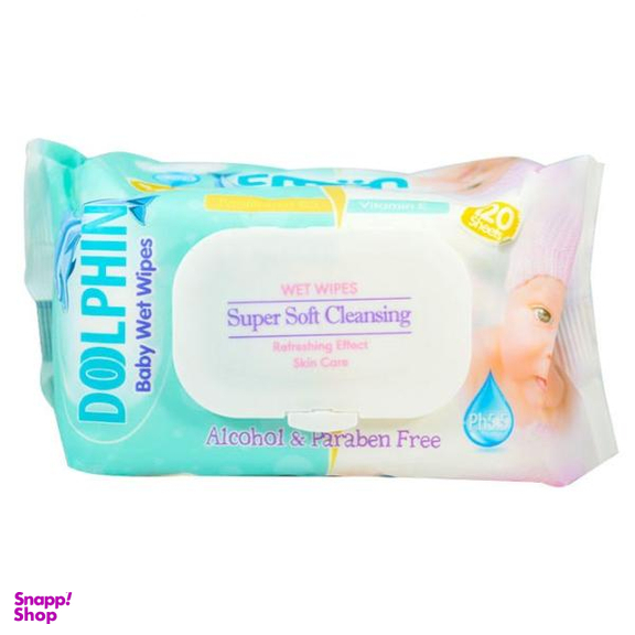 دستمال مرطوب دلفین (Dolphin) مدل B5E بسته 120 عددی
