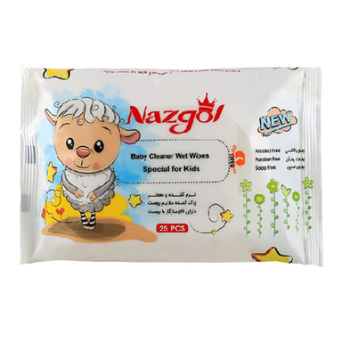 دستمال مرطوب کودک نازگل (Nazgol) مدل روزانه بسته 25 عددی