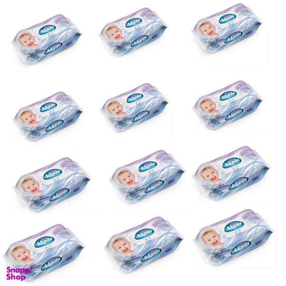 دستمال مرطوب کودک آدونیس (Adonis) مدل Economy بسته 120 عددی مجموعه 12 عددی