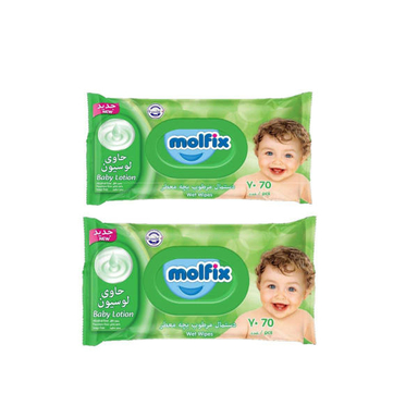 دستمال مرطوب کودک مولفیکس (Molfix) مدل Aromatic بسته 2 عددی