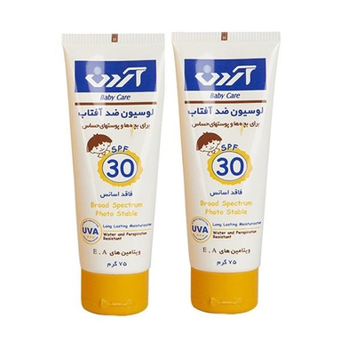 لوسیون ضد افتاب بچه آردن (Ardene) مدل SPF 30 حجم 75 میلی لیتر مجموعه 2 عددی