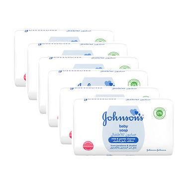 صابون کودک جانسون (Johnson) مدل Mild &amp; Gentle حجم 125 گرم بسته 6 عددی