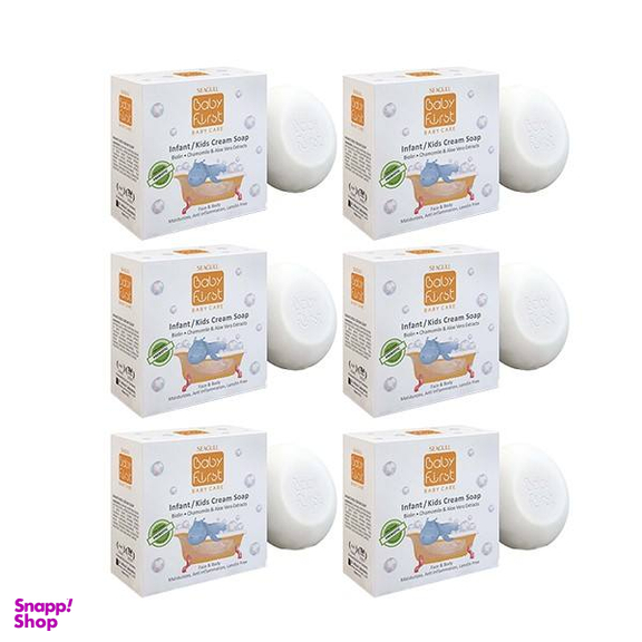 صابون بچه سی گل (Seagull) بیبی فرست حجم 75 گرم بسته 6 عددی