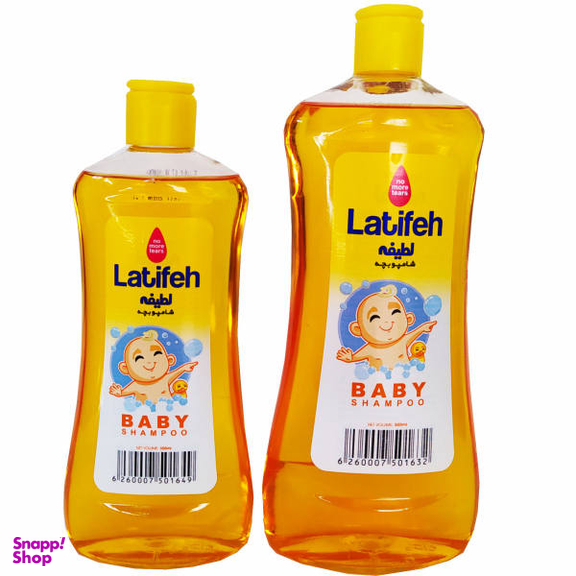 شامپو بچه لطیفه (Latifeh) حجم 500 میلی لیتر و 300 میلی لیتر مجموعه 2 عددی