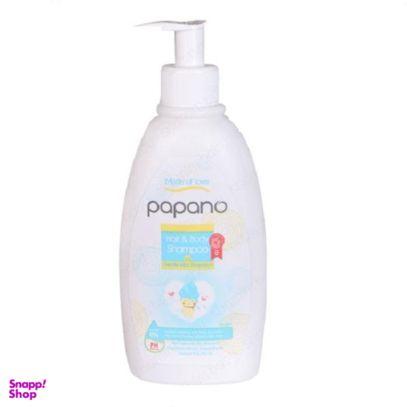 شامپو سر و بدن کودک پاپانو (Papano) مدل پمپی حجم 300 میلی لیتر
