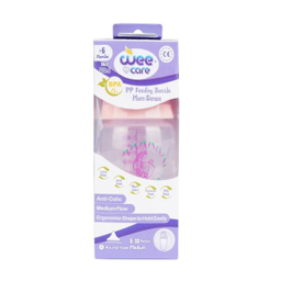 بطری دهانه استاندارد وی کر (wee care) مدل پروپیلن کد B324 حجم 300 میلی لیتری
