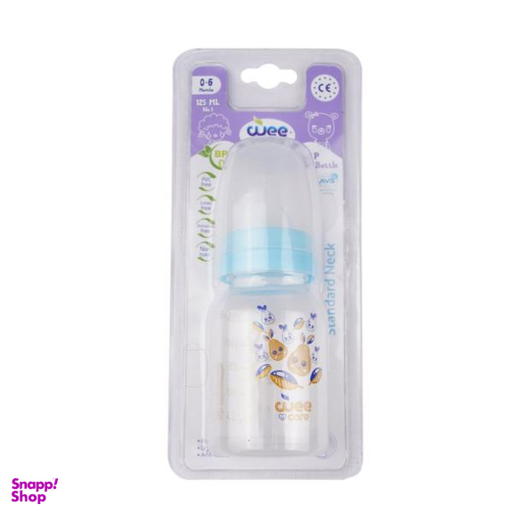 بطری دهانه استاندارد وی کر (wee care) مدل پروپیلن کد B325 حجم 125 میلی لیتری