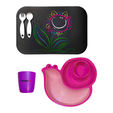 ست غذاخوری 5 پارچه کودک موسیو (Mossio) مدل SnaleBaby کد 1003