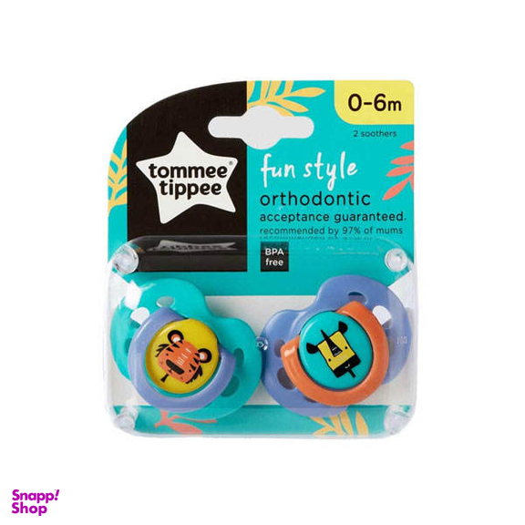 پستانک ارتودنسی تامی تیپی (Tommee Tippee) مدل ببر و تک شاخ مجموعه 2 عددی