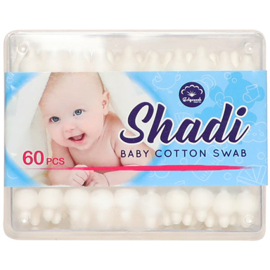 گوش پاک کن کودک شادی (Shadi) مدل Cotton بسته 60 عددی