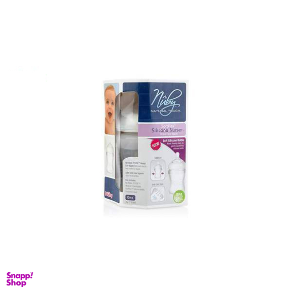 شیشه شیر سیلیکونی نوبی (Nuby) مدل NT67017 ظرفیت 210 میلی لیتر