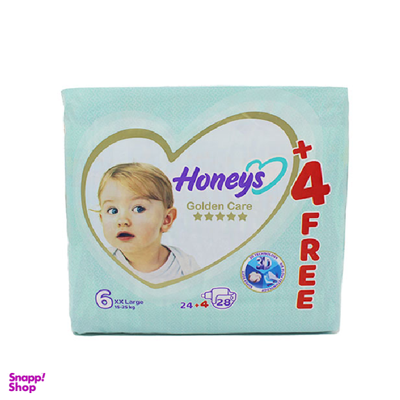 پوشک بچه هانیز (Honeys) سایز 6 بسته 28 عددی