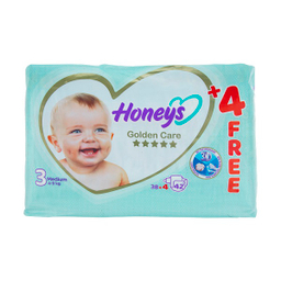 پوشک بچه هانیز سایز 3 بسته 42 عددی honeys