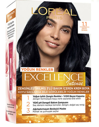 کیت رنگ مو لورآل (Loreal) شماره 1٫01 حجم 48 میلی لیتر رنگ مشکی پرکلاغی