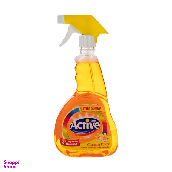 شیشه پاک‌کن اکتیو (Active) مدل گل‌های بهاری حجم 500 میلی لیتر