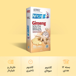 کاندوم تاخیری ناچ کدکس مدل Ginseng بسته 12 عددی