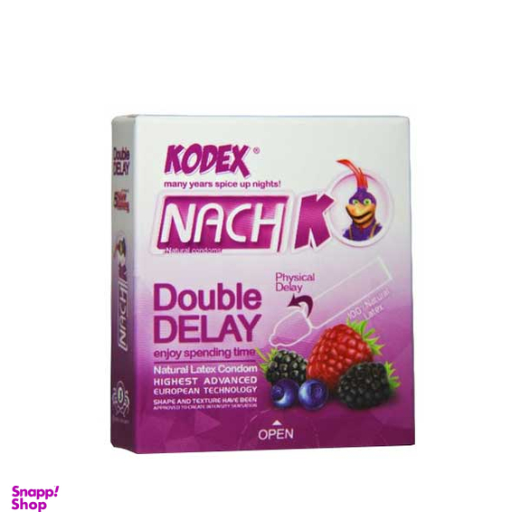 کاندوم تاخیری ناچ کدکس (Nach Kodex) مدل Double Delay بسته 3 عددی