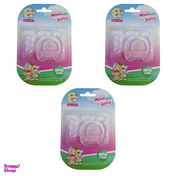 دندانگیر مینا بیبی مدل Bpa مجموعه 3 عددی