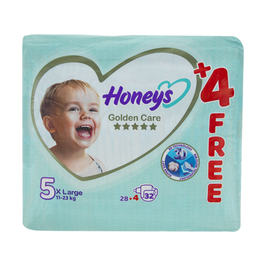 پوشک بچه هانیز (Honeys) سایز 4 بسته 32 عددی