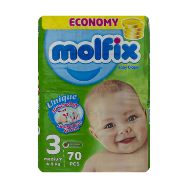 پوشک کودک مولفیکس (Molfix) سایز 3 بسته 70 عددی