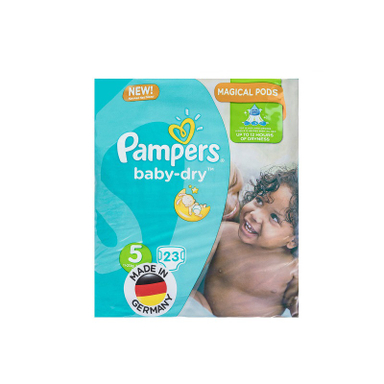 پوشک پمپرز (Pampers) مدل Baby-Dry کد 5 بسته 23 عددی