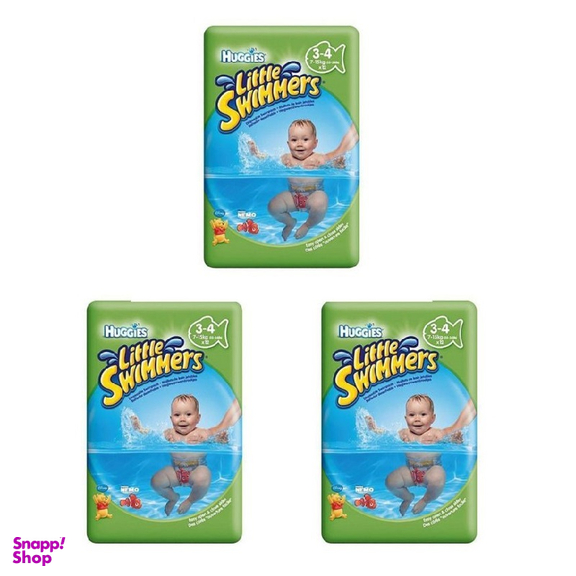 پوشک استخری هاگیز (Huggies) مدل Swimmer سایز 3 بسته 12 عددی مجموعه 3 عددی